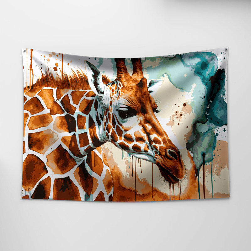 Tapisserie murale girafe Wildlife, 51 po x 60 po