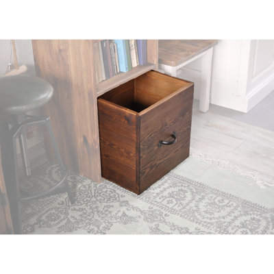 Cerny 44cm H x 44cm W Solid Wood Cube Bookcase