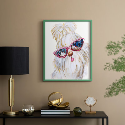 Shi Tzu Shades, reproduction encadrée - bois massif