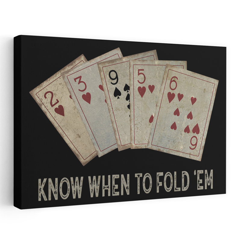 «Know When To Fold 'Em», art contemporain abstrait, H 40 po x l 60 po