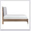 Lit plateforme moderne et transitionnel avec coussin d'ameublement amovible brun