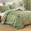 Courtepointe orange en coton floral - 104 po-123165402-123165403