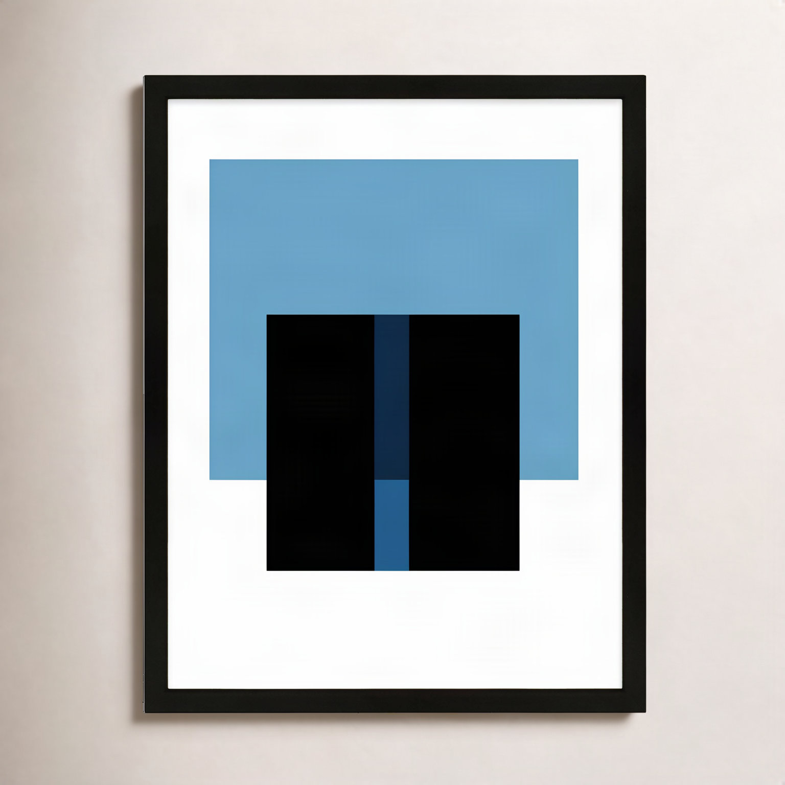 Alberto "Black and Blue 2" Print by Jacques Pilon, 20" H x 16" W 