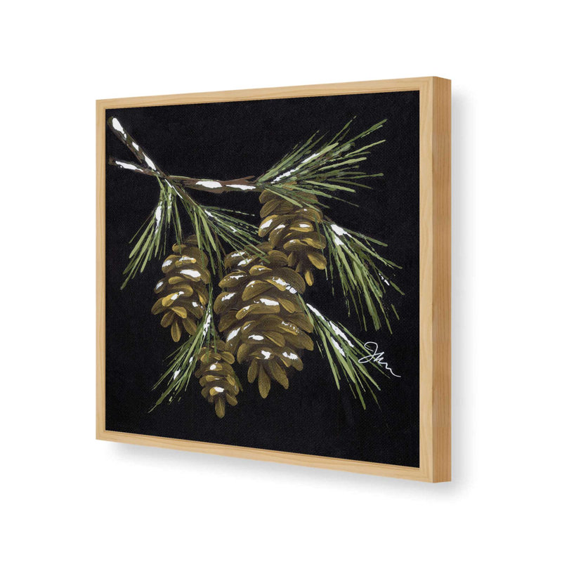 «Pine Sprig» par Julie Norkus, reproduction d'art, L 20 po x H 20 po, Érable, Impression encadrée