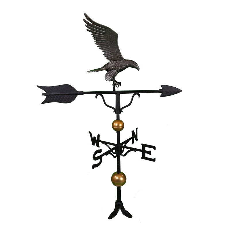 Deluxe H Weathervane, Swedish Iron, 52" H x 34" W