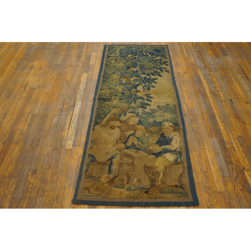 Antique Tapestry Flander Flat Weave Rug