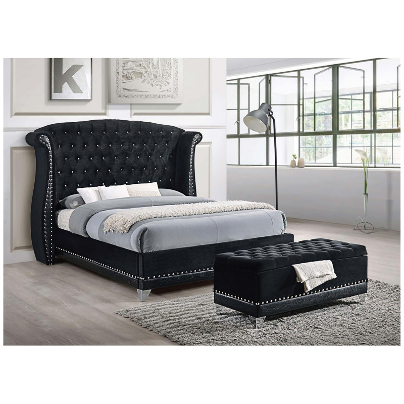 Black Tufted Trunk With Nailhead Trim