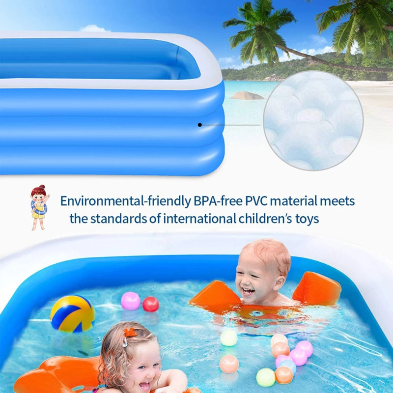 Piscine gonflable Balems 1,9 pi x 5,9 pi x 10 pi