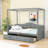 2 Drawers Twin Wood Canopy Daybed-253165163