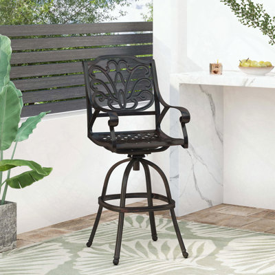 Cast Aluminum Swivel Bar Stool
