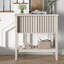 Console de 31,5 po avec portes coulissantes et tablette de rangement pour le couloir, le salon ou le bureau, beige-132662977-132662979-132662981