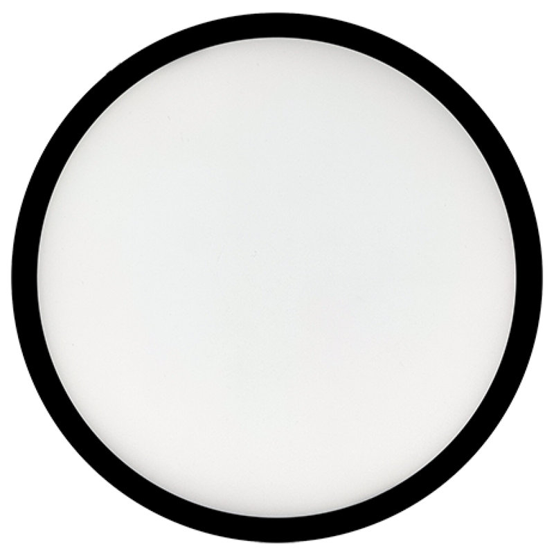 Plafonnier encastré 9 pouces noir, DEL 17 watts, blanc doux 3000 K, 1400 lumens, intensité variable, Noir