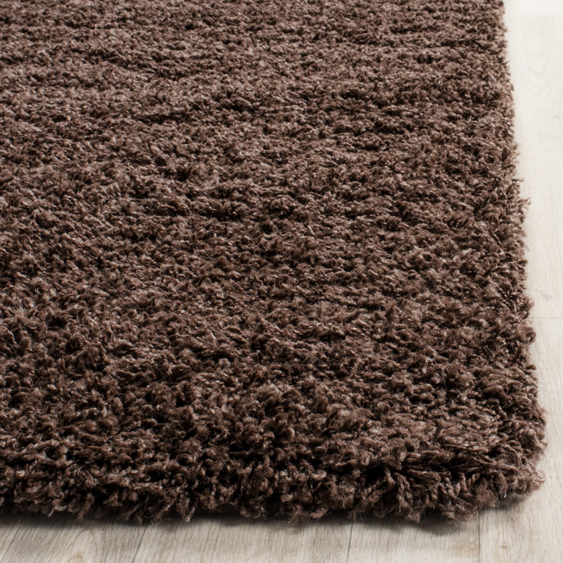Rizco Shag Performance Solid Color Rug, Square 4'