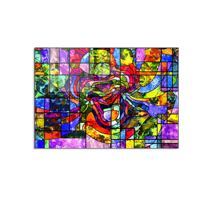 Élégante peinture décorative en verre trempé de 19,7 po x 27,6 po | 100% verre trempé, épaisseur: 0,16 pouce | Parfait pour la décoration intérieure, le salon et le bureau | Superbe œuvre d'art avec une esthétique moderne