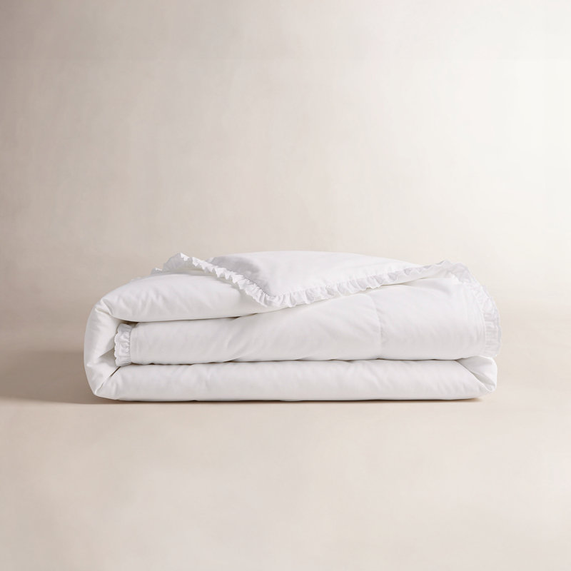Classic Ruffle Duvet Cover, King Duvet Cover, White