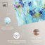 «Heavenly Blue I», art floral abstrait sur toile par Art Remedy-117969570-117969567-117969566
