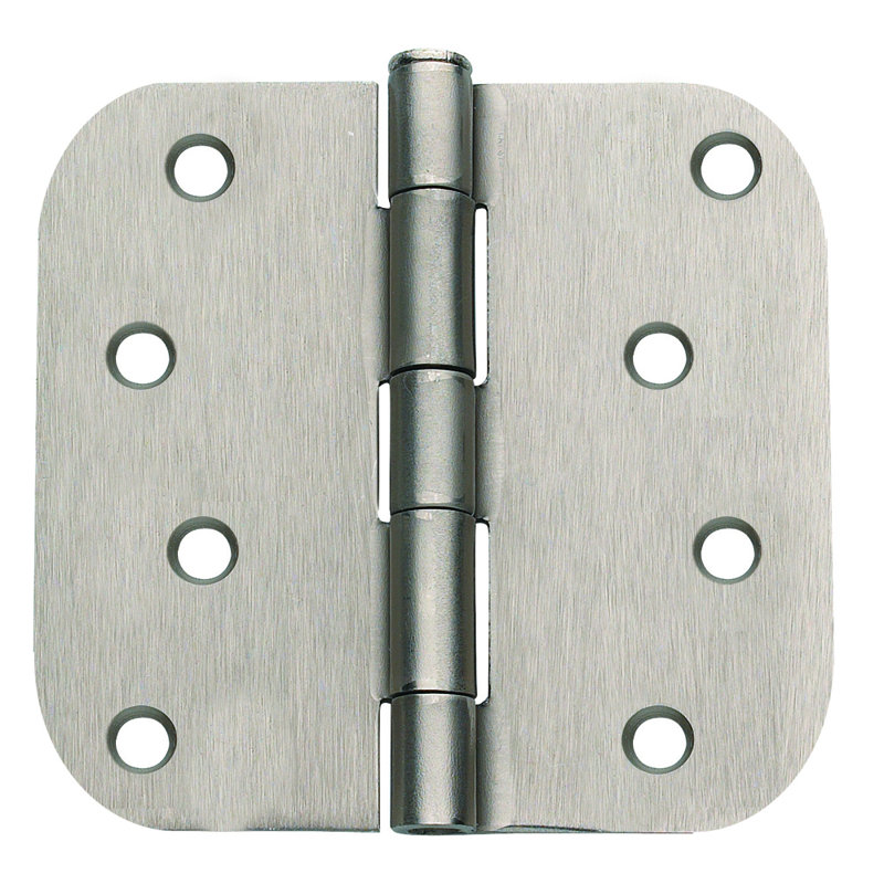 4 in. x 4 in. Chrome Full Mortise Residential Hinge, 2-Pack