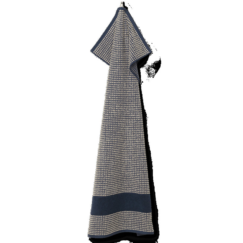 Check Bath Sheet 39.4" X 70.9", Blue/Sand