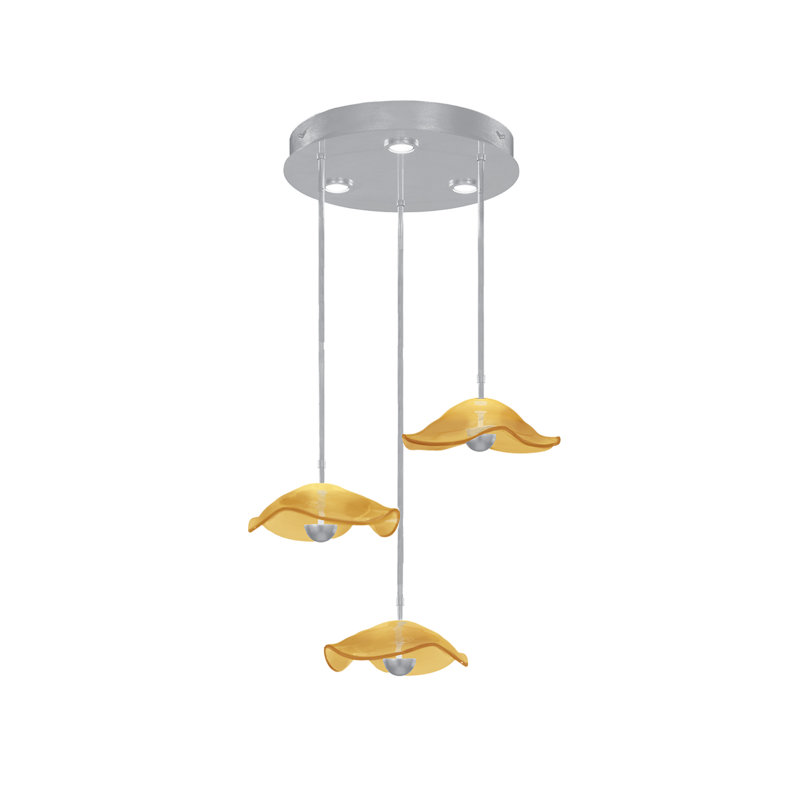 Embark 6 - Light LED Pendant, Standard Silver Leaf, Amber