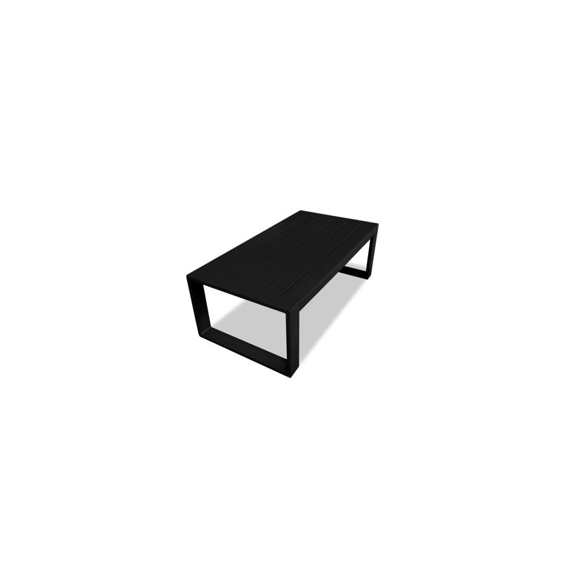 Portal Outdoor Square Coffee Table, Black