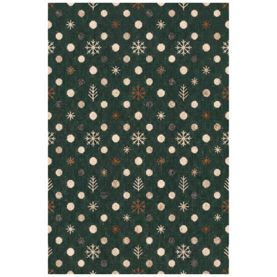 Cotton Washable Geometric Indoor / Outdoor Rug