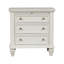 3 table de chevet blanche avec plateau coulissant - Crème idéale pour le rangement dans la chambre à coucher