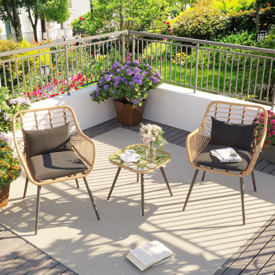 Hamner 2 - Person Patio Conversation Set with Cushions