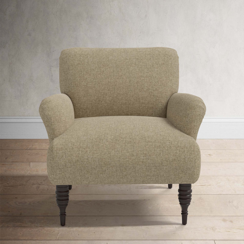Allura Upholstered Armchair, Zuma Natural Textured Linen