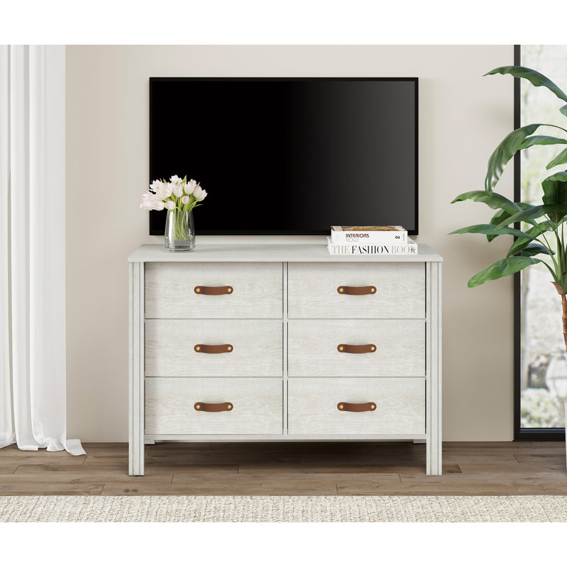 Kedrian 38.1'' W 6 - Drawer Dresser, White