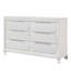 Commode 6 tiroirs Tarian, finition blanc perle