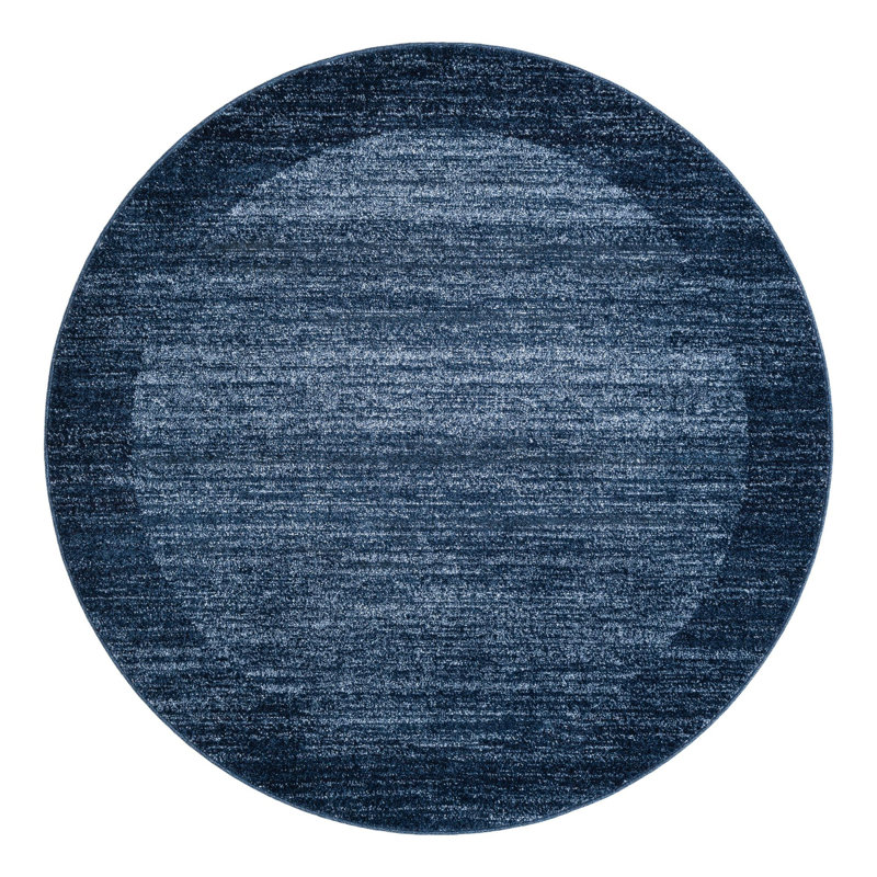 Tapis bleu marine Hermina, Rond 4 pi 1 po