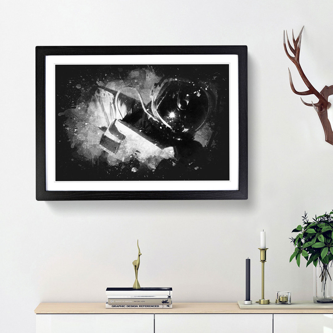 An Astronaut in Zero Gravity - Picture Frame Graphic Art Print