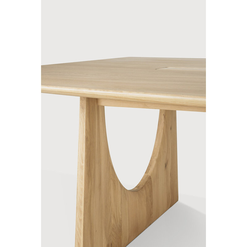 Geometric 123.5'' Solid Wood Rectangle Conference Table