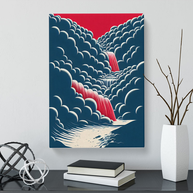 Namboodri Pop Waterfall - Wrapped Canvas, 60cm H x 40cm W x 3cm D