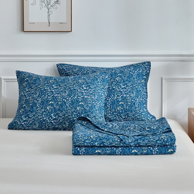 Ensemble de courtepointe 3 pièces toutes saisons en microfibre Cottagecore