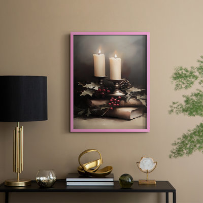 Art des Fêtes de Noël - série 2 - CCXVII, reproduction encadrée - bois massif