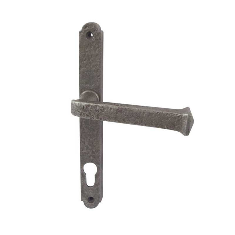Narrow Antique Pewter Door Handle