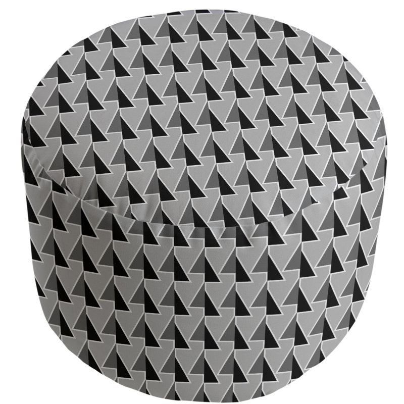 Upholstered Pouf, Black