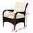 2 Dining Chairs With Cushions - Modern Patio Seating Group Pe , Steel, , Fabric, Sponge Materials Outdoor Option Build Weather