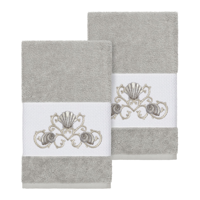 Bella Turkish Cotton Hand Towel, Light Gray