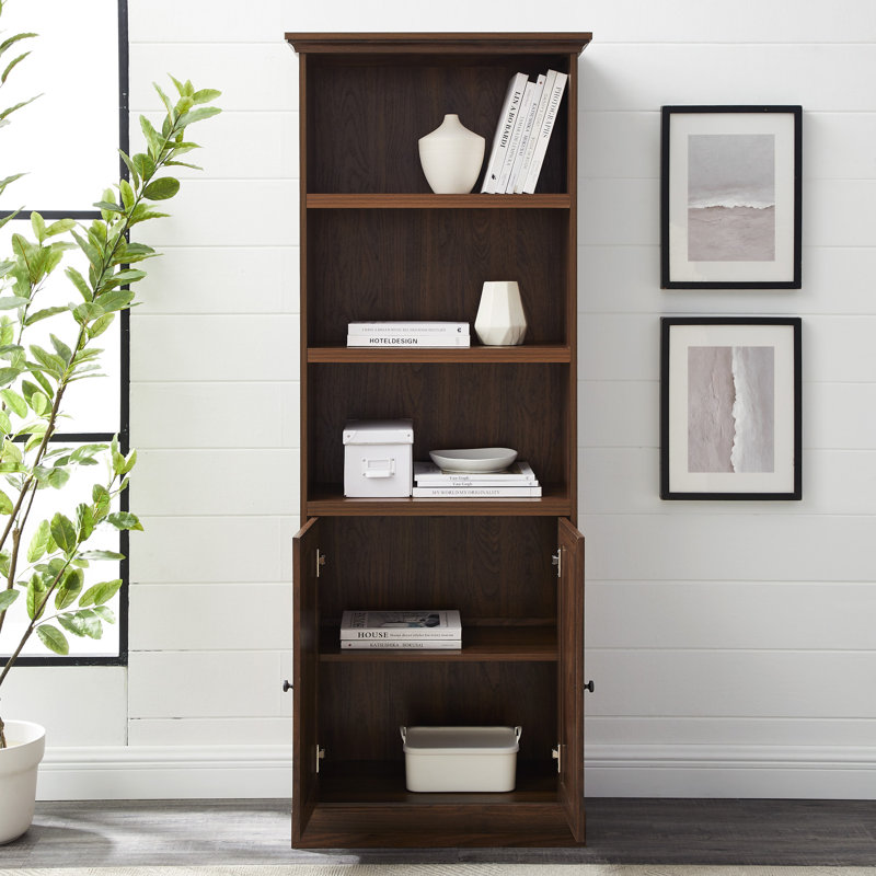 Sanjai Bookcase, Dark Walnut