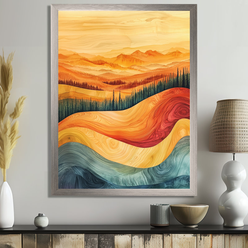 Safire - art mural paysages, H 20 po x l 12 po, Reproduction encadrée d'une seule photo, Argent argent