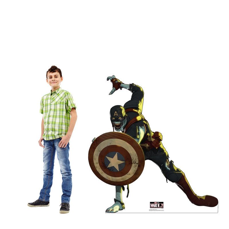 47'' Marvel Zombie Captain America Cardboard Standup