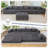 Boneless U Shaped Modular Sectional Sofa Couch-823979323-823979316