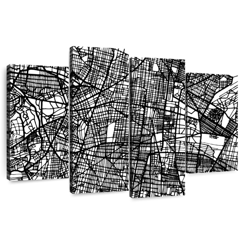 Aliaz Mexico City Map, 22'' H x 36'' W