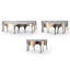 Set of 3 Gold Aluminium Wall Shelves with Drop Design, Handmade Floating Metal Shelves-2069467434