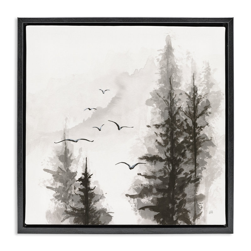 Cadre flottant Free Vol Wilderness, design par Chris Paschke, Cadre flottant noir de jais, H 18 po x l 18 po