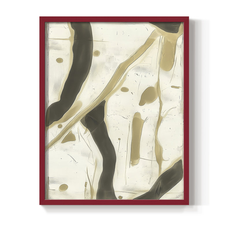 «Abstract LVII», reproduction encadrée - prête à être accrochée - fabriquée aux États-Unis, Red, H 14 po x l 11 po