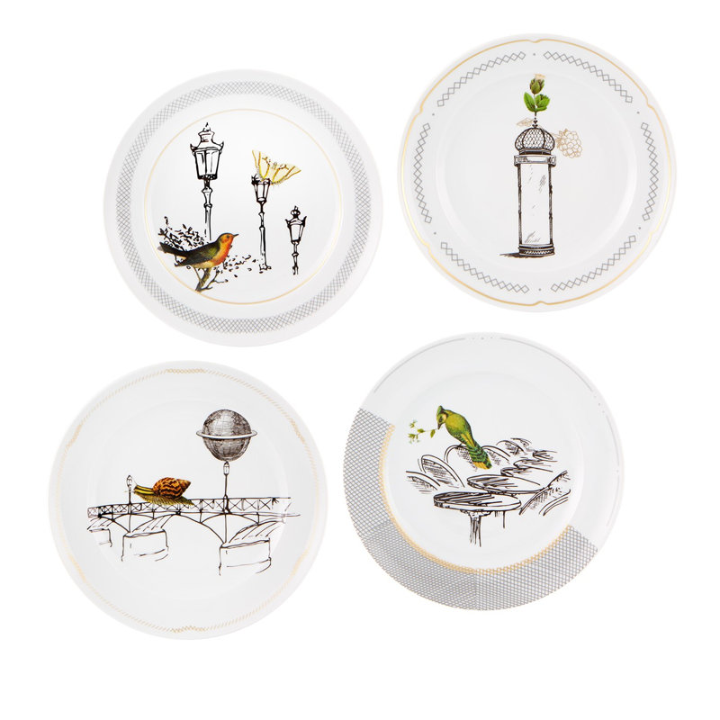 Petites Histoires Handmade Porcelain Salad/Dessert Plate