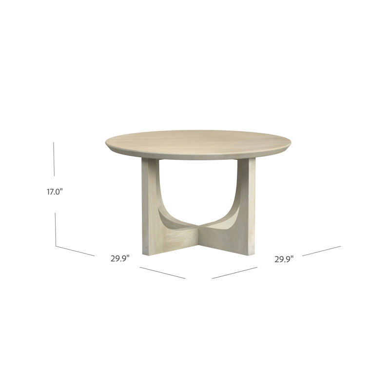 Beige Mango Wood Reverse Arch Side Table
